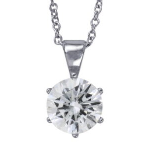 Round Cubic Zirconia Pendant