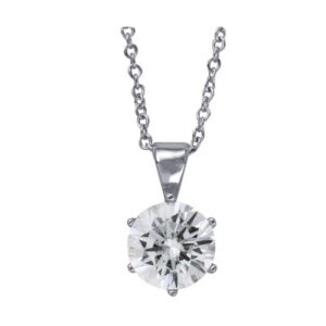 Round Cubic Zirconia Pendant
