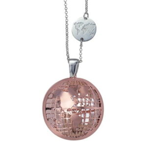 Sterling Silver World Map Necklace 7 World Map Necklace