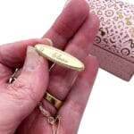 9ct Gold Baby Brooch Diamond