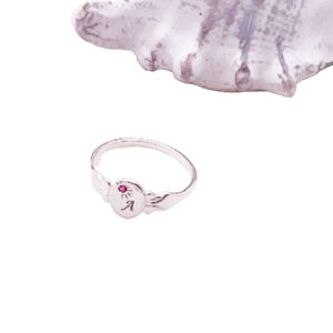 October Birthstone Signet Ring