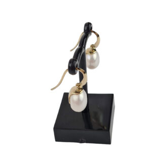 Pearl Button Earrings