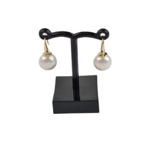 Pearl Button Earrings