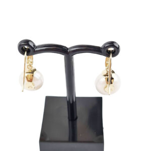 Pearl Button Earrings