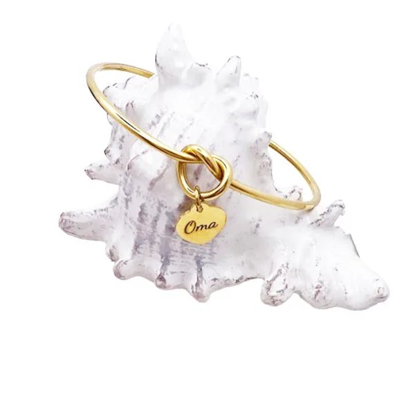 Personalised Knot Bangle