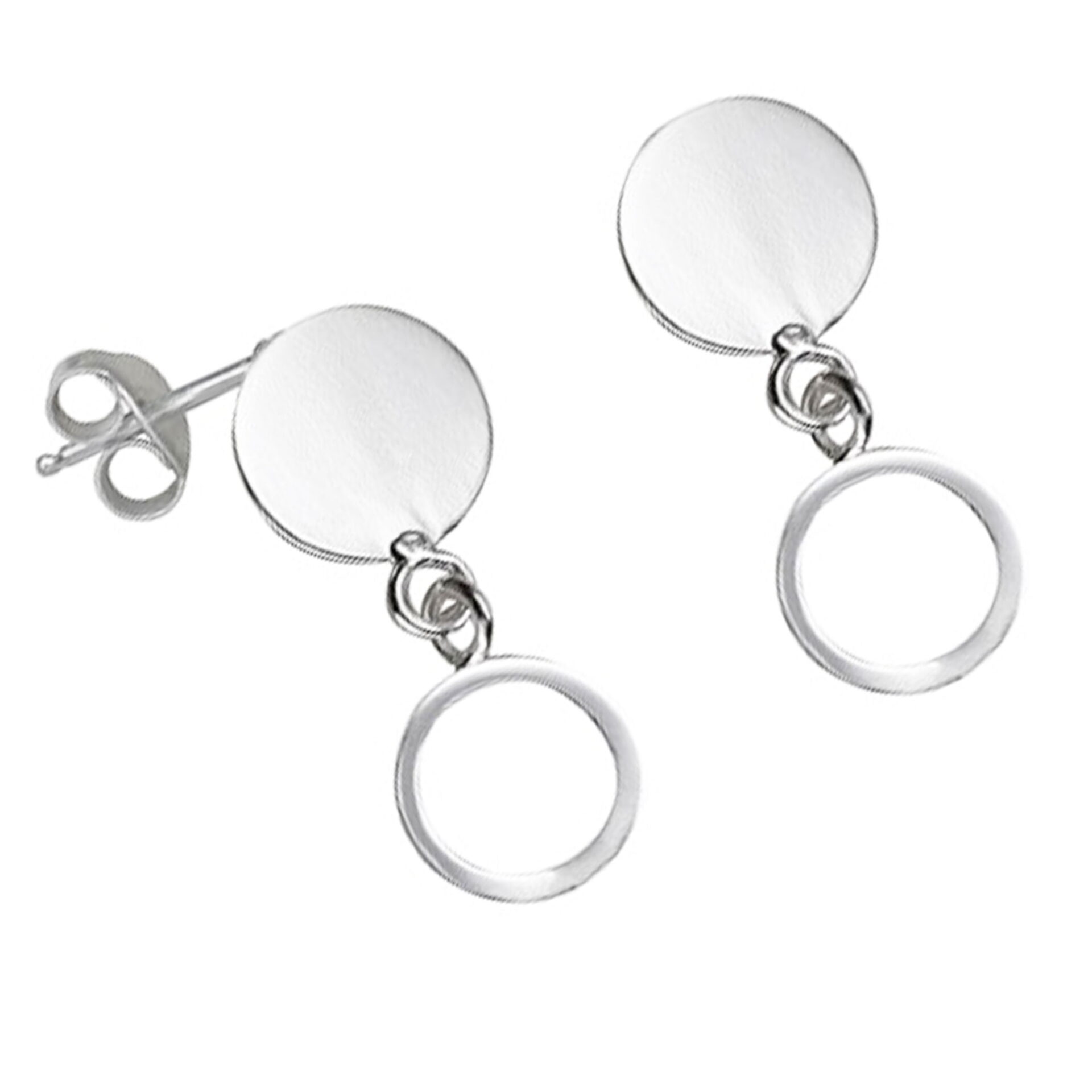 Open Circle Drop Earrings