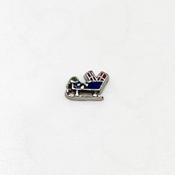 Santa Sleigh Floating Charm