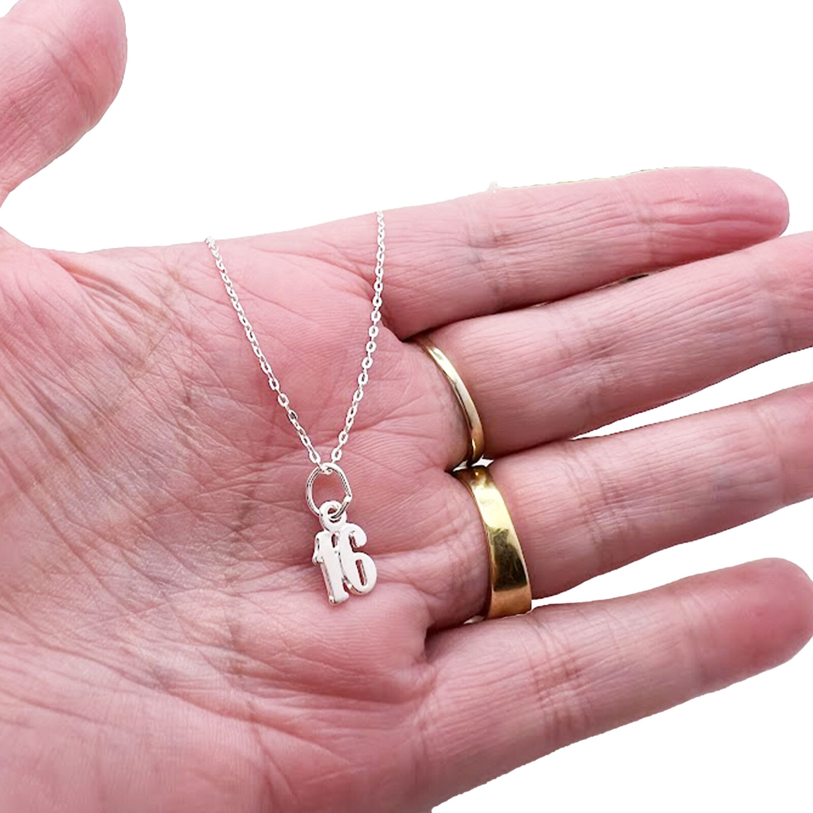 Sixteenth Pendant Necklace