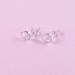 Open Circle CZ Earrings