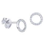 Open Circle CZ Earrings
