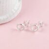 Open Circle CZ Earrings