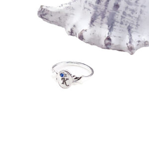 Sterling Silver Oval September Birthstone Signet Ring 6 Birthstone Signet Ring