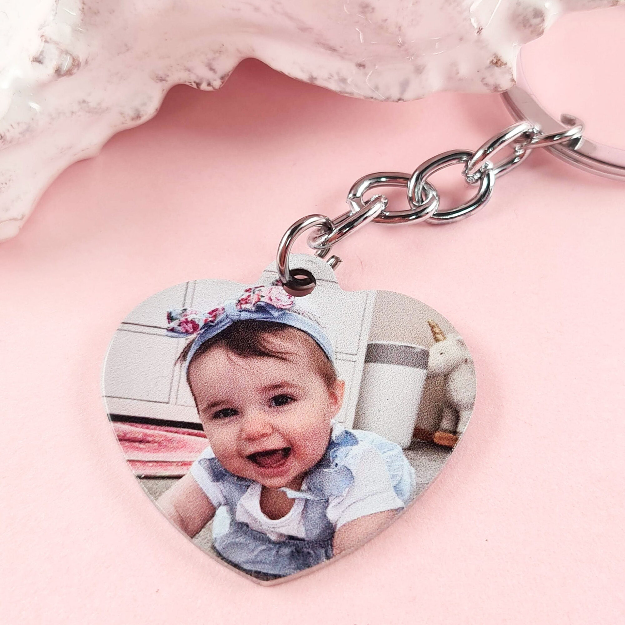 Personalised Heart Keyring