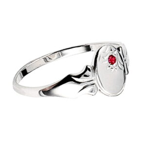 July Birthstone Signet Ring