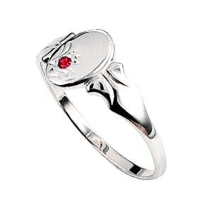 July Birthstone Signet Ring