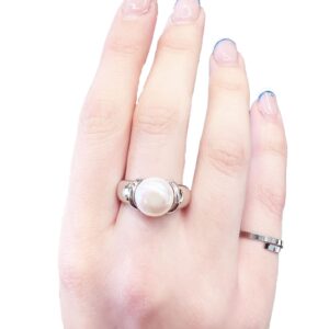 Sterling Silver Pearl Ring