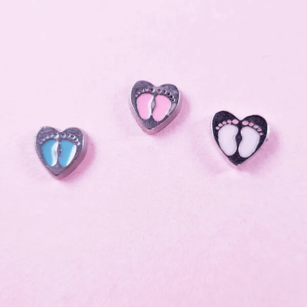 Footprints Floating Charms