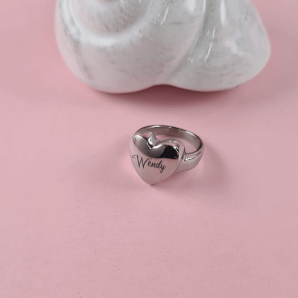 Personalised Heart Ring