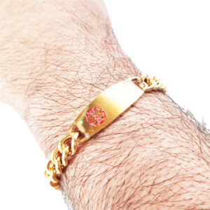 Medical Alert Bracelet Gold 6 Medical Alert Bracelet