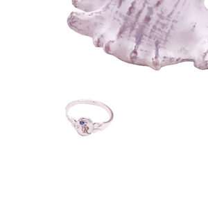 Sterling Silver Oval September Birthstone Signet Ring 7 September Birthstone Signet Ring