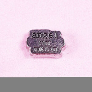 Angel on Moon Floating Charm