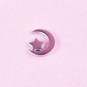 Moon and Star Floating Charm