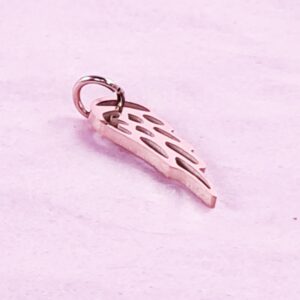 Angel Wing Necklace Charm Rose Gold 6 Angel Wing Necklace Charm
