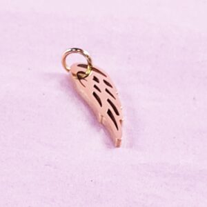 Angel Wing Necklace Charm Gold 6 Angel Wing Necklace Charm