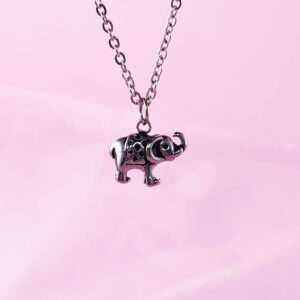 Elephant Necklace Silver 7 Elephant Necklace