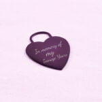 Heart Necklace Charm Black