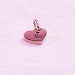 Heart Necklace Charm Rose Gold 7x10mm