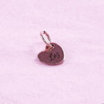 Heart Necklace Charm Rose Gold 4x10mm