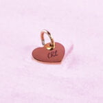 Heart Necklace Charm Gold 4x10mm
