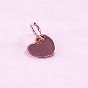 Heart Necklace Charm Rose Gold 4x10mm 6 Heart Necklace Charm