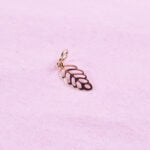 Leaf Necklace Charm Gold