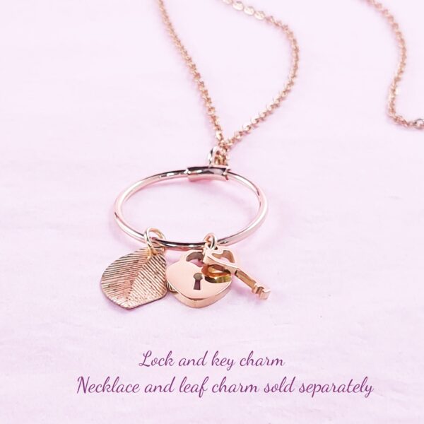 Lock and Key Necklace Charm