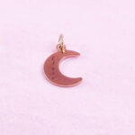 Moon Necklace Charm Gold