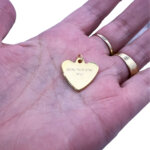 Heart Necklace Charm Gold