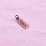 Rectangle Necklace Charm Rose Gold