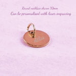 Round Necklace Charm Gold