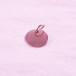 Round Necklace Charm Rose Gold 6 Round Necklace Charm