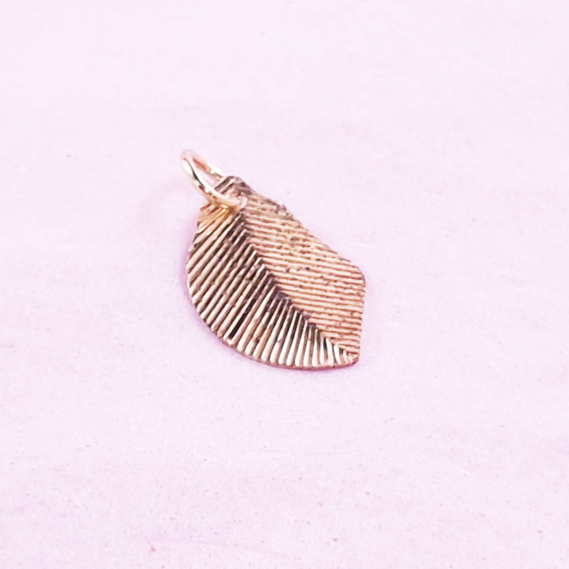 Rustic Leaf Necklace Charm