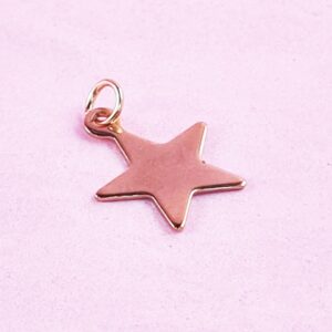 Star Necklace Charm Gold 6 Star Necklace Charm