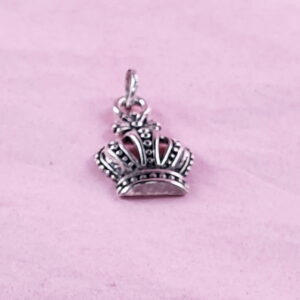 Crown Necklace Charm Silver 7 Crown Necklace Charm