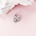 Four Leaf Clover Necklace Charm Silver