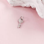 Key Necklace Charm Silver
