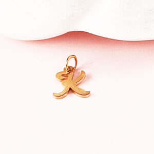 Script Letter Charms Rose Gold 7 Letter Charms