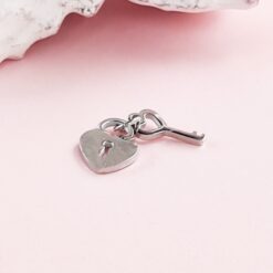 Lock and Key Necklace Charm