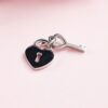 Lock and Key Necklace Charm