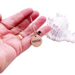 Personalised Disc Necklace Rose Gold